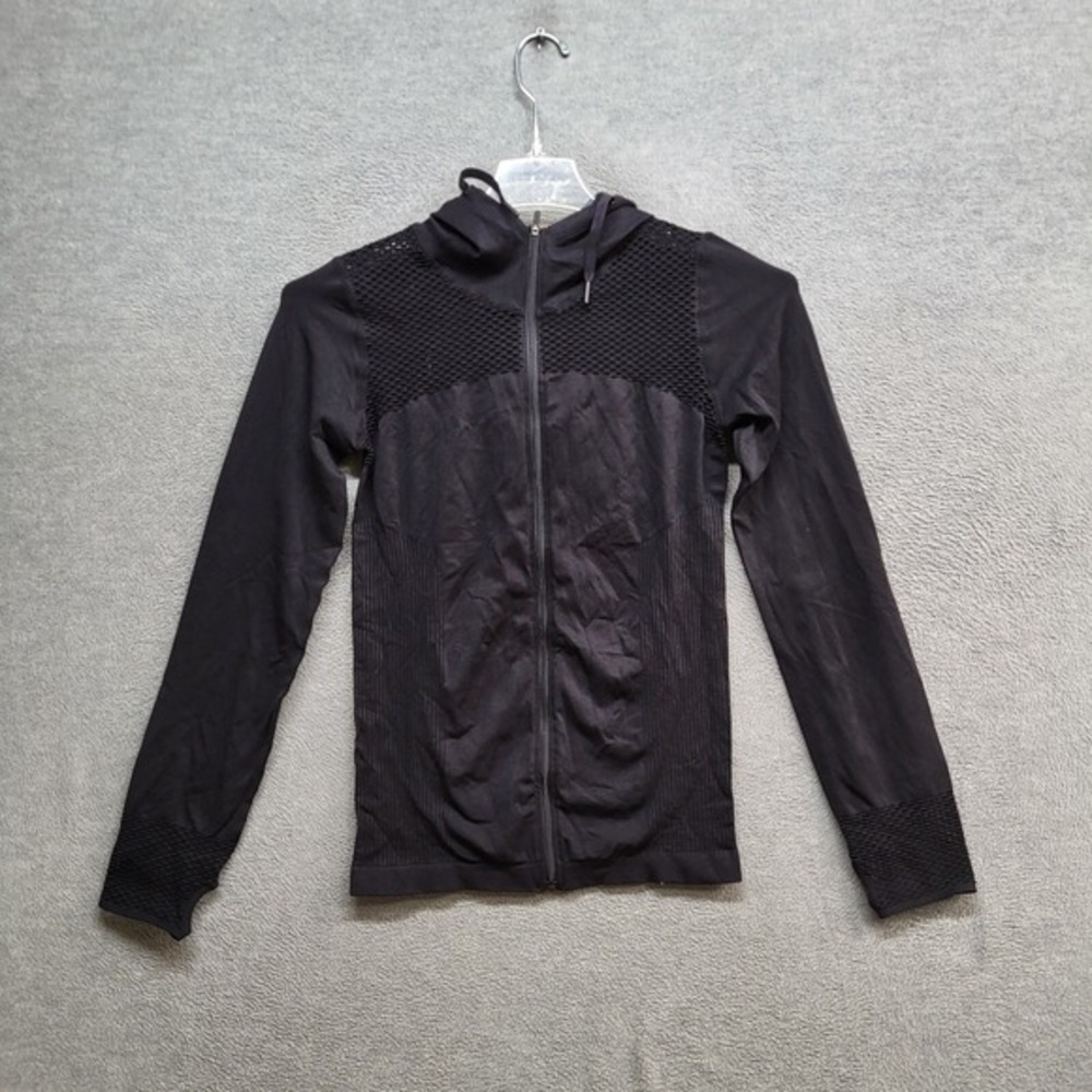 Fabletics x Demi Lovato Women Sweatshirt Small Black Mona Hoodie Full Zip NWT